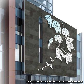 Geneviève Cadieux’s work will appear on the northern face of the JMSB building. The work will be in place before construction on the building is completed.